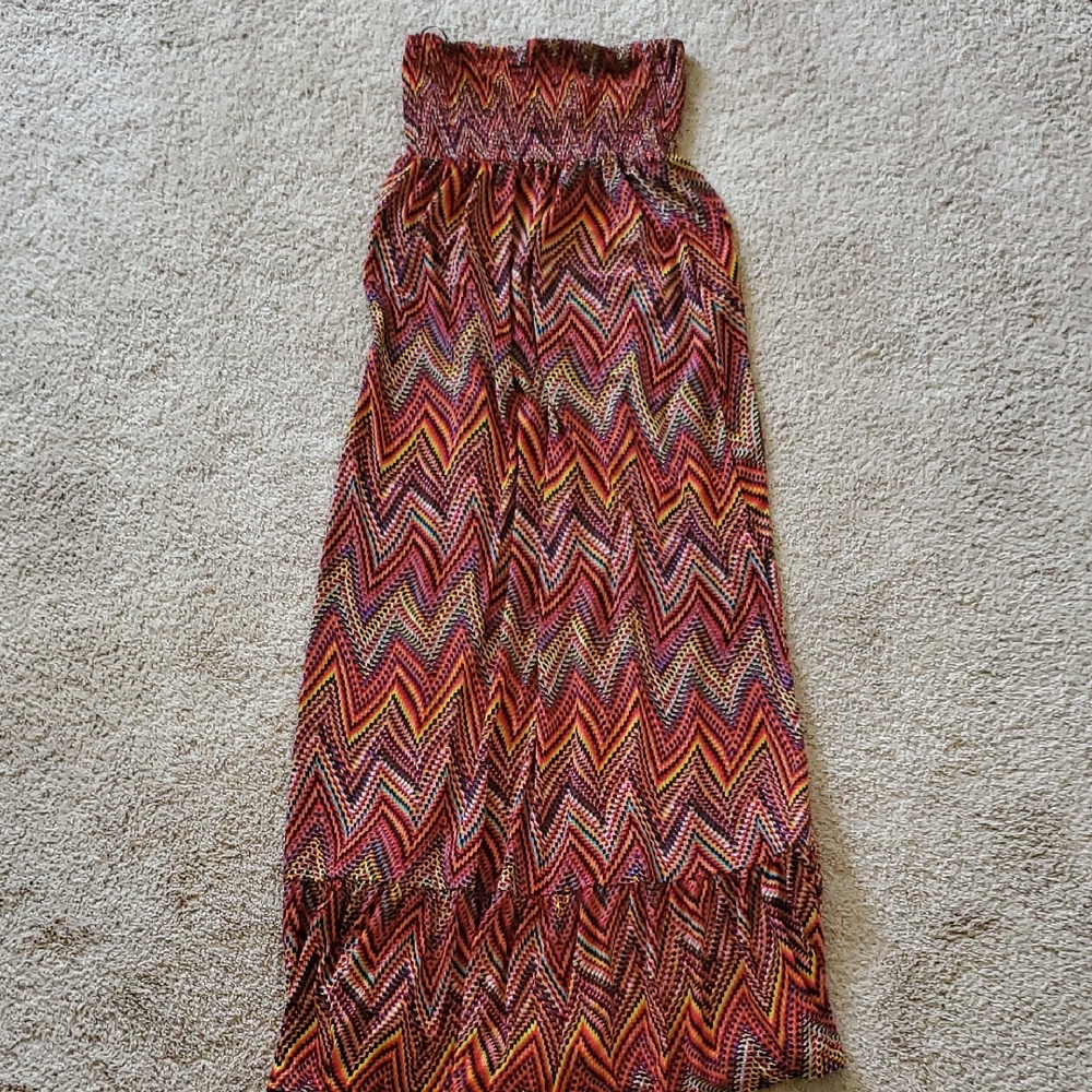 Colorful Chevron Maxi Skirt